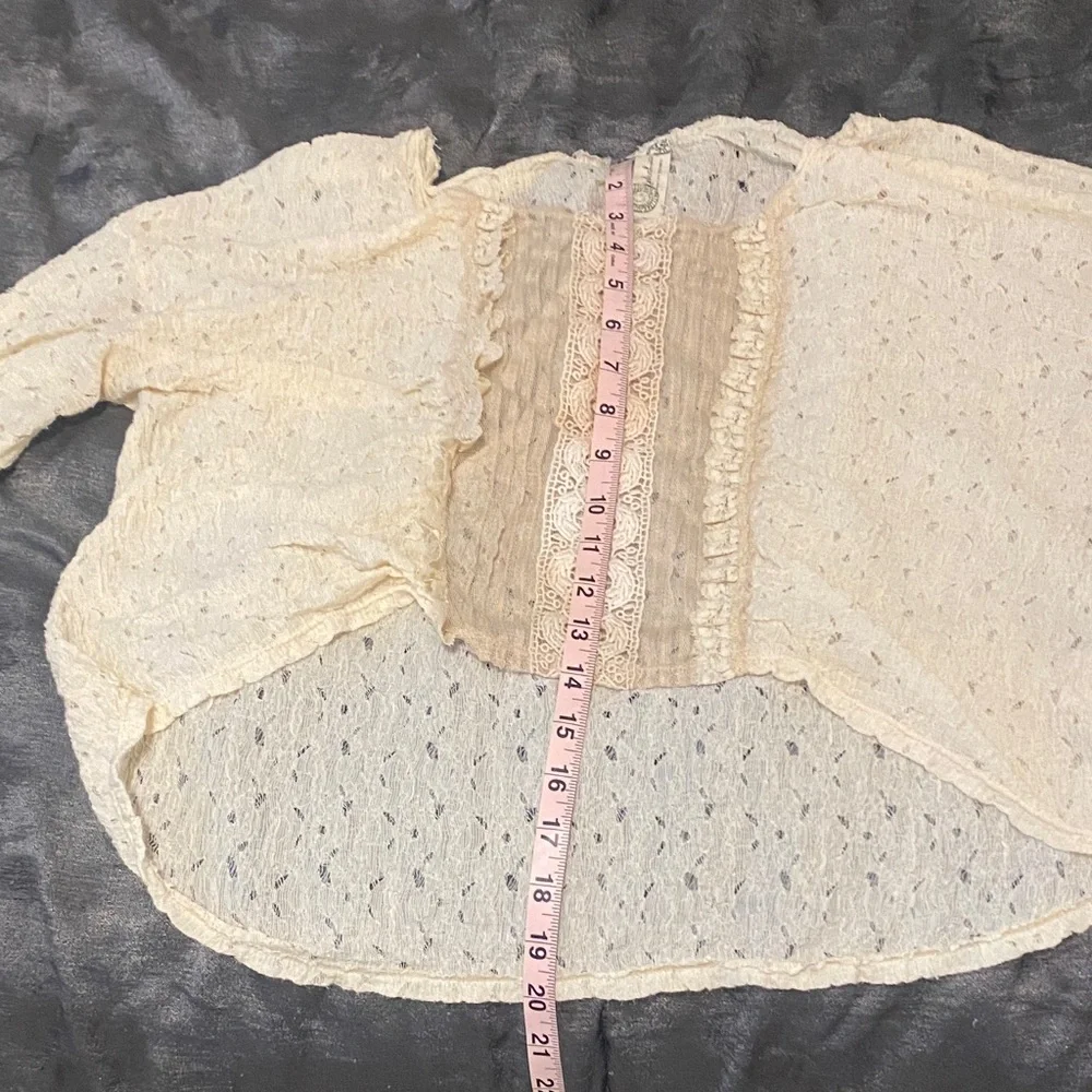Lace Top with sheer elegant center strip